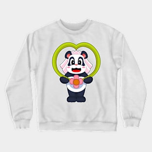 Panda Bride Heart Wedding Crewneck Sweatshirt